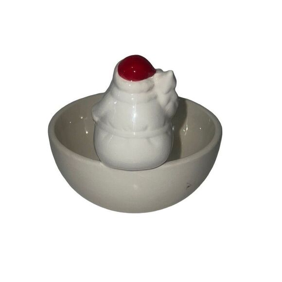 Mud Pie Ceramic Candy Dish 3D Santa Sits Ho Ho Ho Christmas Trinket Bowl Holiday - Picture 4 of 9